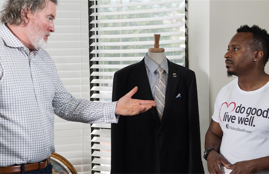 Veterans being Fitted and Photographed by Team Addo