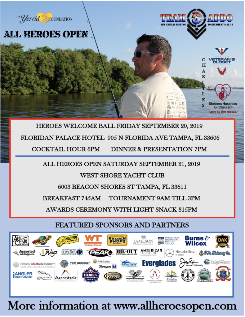 4th Annual All Heroes Open Charity Fishing Tournament - 2019 4th Annual All Heroes Open Charity Fishing Tournament - 2019